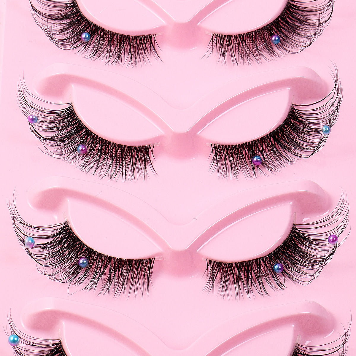 Pestañas de tira 3D con forma de ojo de gato alado Foxy - Vegan Faux Mink