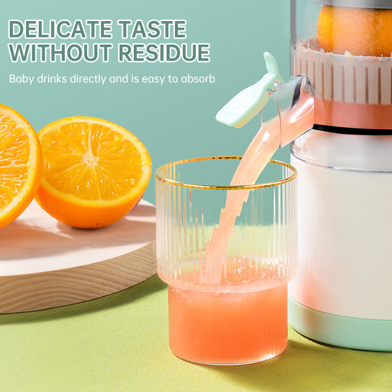 Portable USB - rechargeable slow juicer for oranges, lemons & other fruits. A handy electric blender for home kitchens. - Korvel