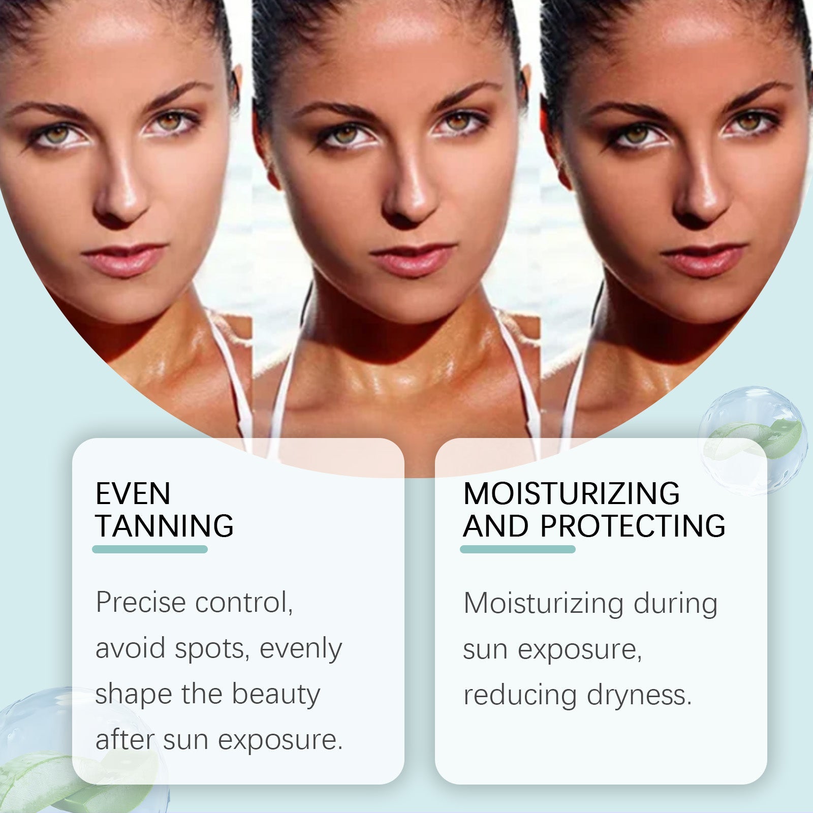 Tanning Drops, Gentle Moisturizing, Tanning And Even Skin Tone Moisturizing Wheat Skin Tone Care Solution - Korvel