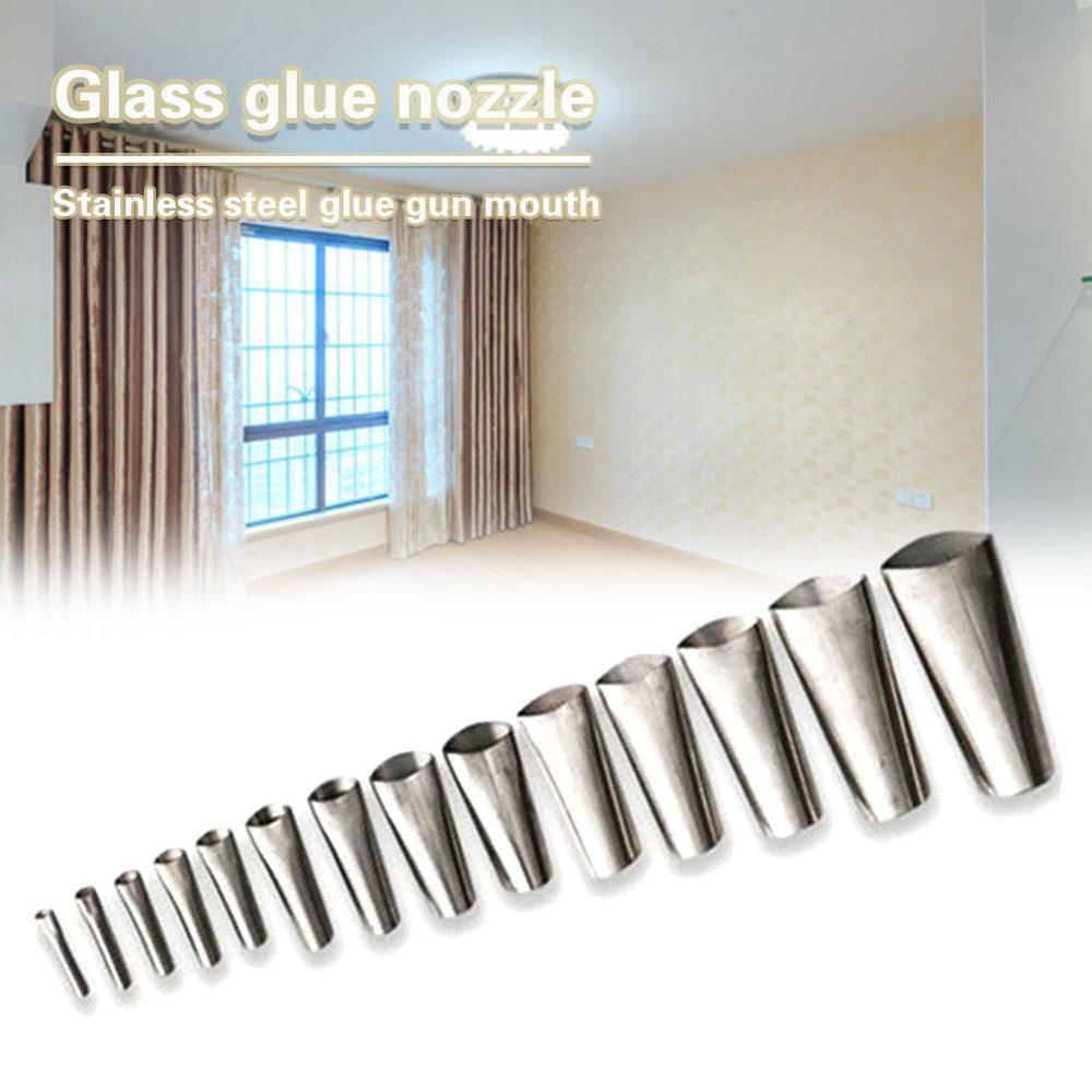 14 PCS Duck Type Glue Nozzle Mighty Caulking Finisher glass glue nozzle stainless steel glue nozzle - Korvel