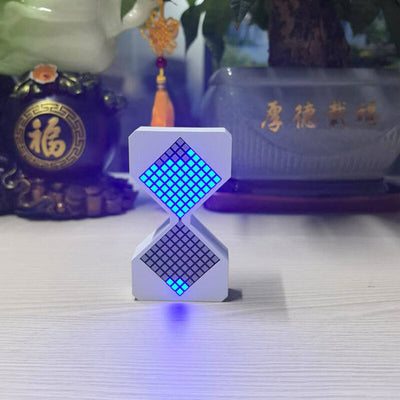 Cyber-style LED electronic sand timer: gravity-sensing, 1-30min countdown, tech decompression toy - Korvel