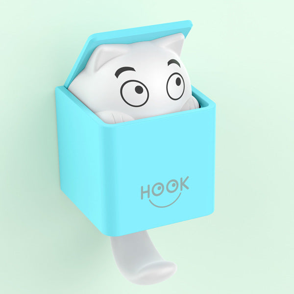 Creative nail free adhesive hook, plastic hook, wall hook, door mounted adhesive hook, clothes, shoes, hats, multi-purpose hook - Korvel