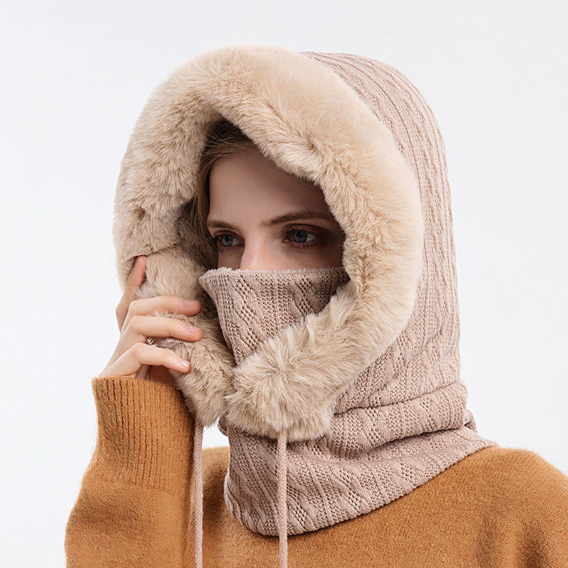 Bonnet d'hiver premium avec écharpe intégrée pour activités de plein air