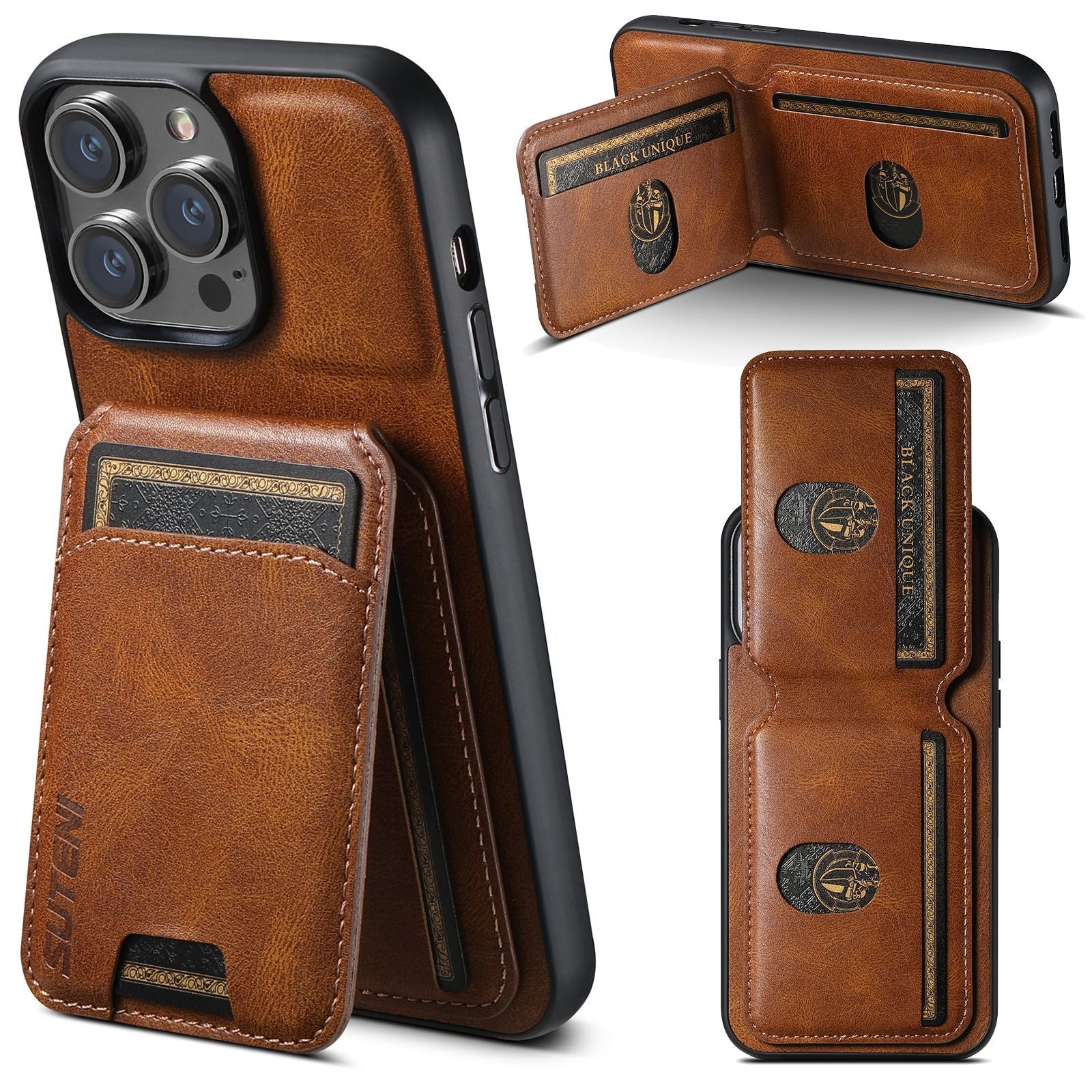 Applicable to iPhone16Plus Apple 14 card slot mobile phone case - Korvel
