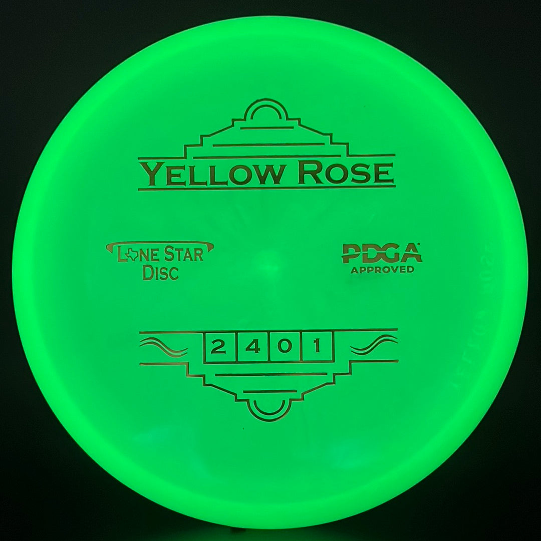 Alpha Glow Yellow Rose - First Run Disc Golf Putter