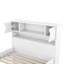 Cama plataforma tamaño twin Captain con almacenamiento en blanco