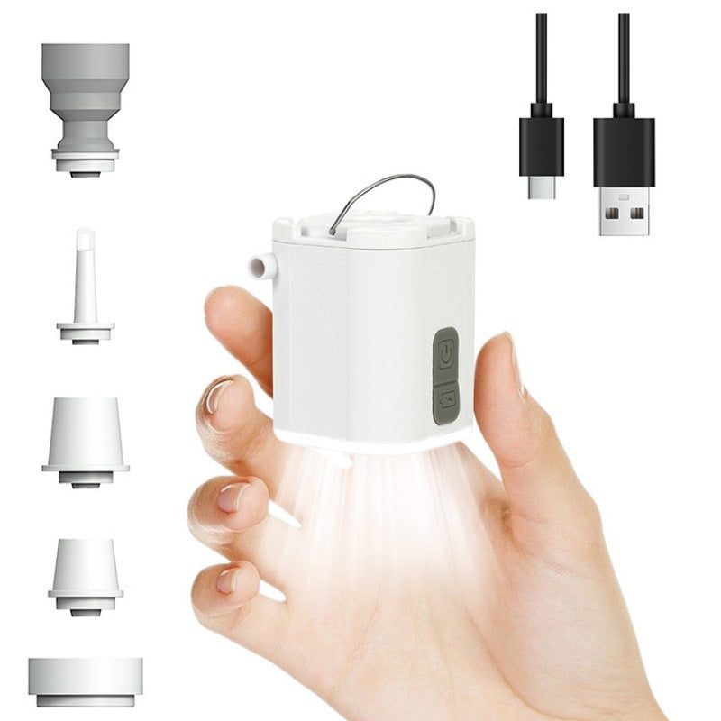 Mini Electric Pump for Inflating/Deflating Air Mattresses & Swimming Rings, Portable for Camping - Korvel