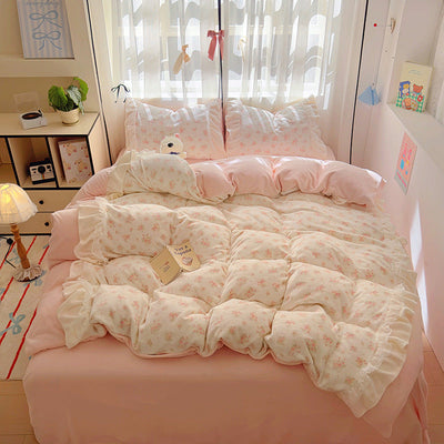 Princess Style Velvet Duvet Cover Set - Four Pieces
