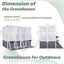 Greenhouse Wooden Lean to Greenhouses for Outdoors Heavy Duty Walk in Green House for Outside Winter - Korvel