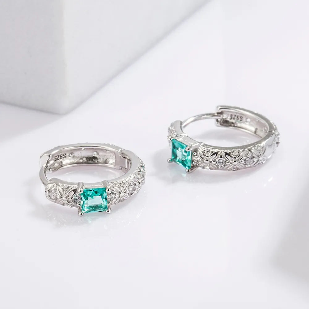 925 sterling silver daily versatile platinum plated earrings jewelry - Korvel