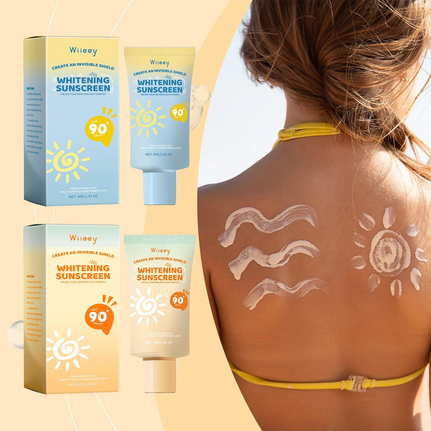 Whitening Sunscreen, Daily Moisturizing Skin Isolation And Protection Cream - Korvel