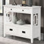 36'' Farmhouse Pine Wood Console Table Entry Sofa Table with 4 Drawers & 1 Storage Shelf (Antique White) - Korvel