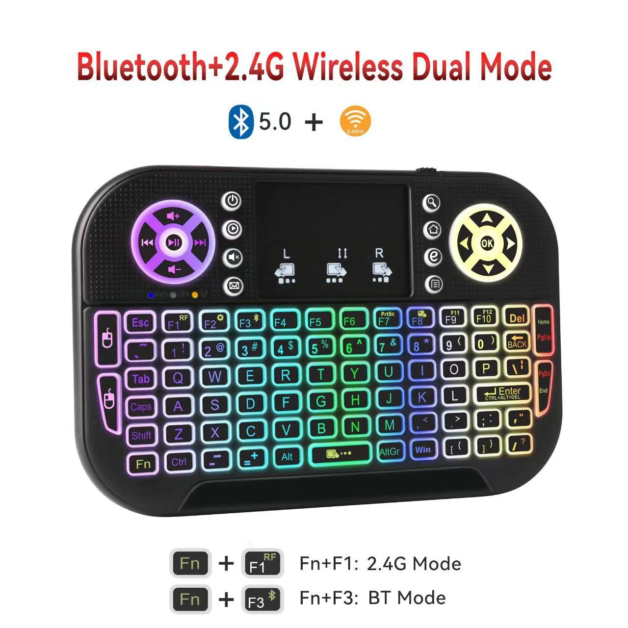 N8 Air Mini Flying Mouse Keyboard with RGB Backlight