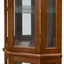 Elegante vitrina de esquina con estantes de vidrio ajustables