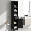 Armoire de Salle de Bain Élégante et Haute avec Étagère Réglable - Noir