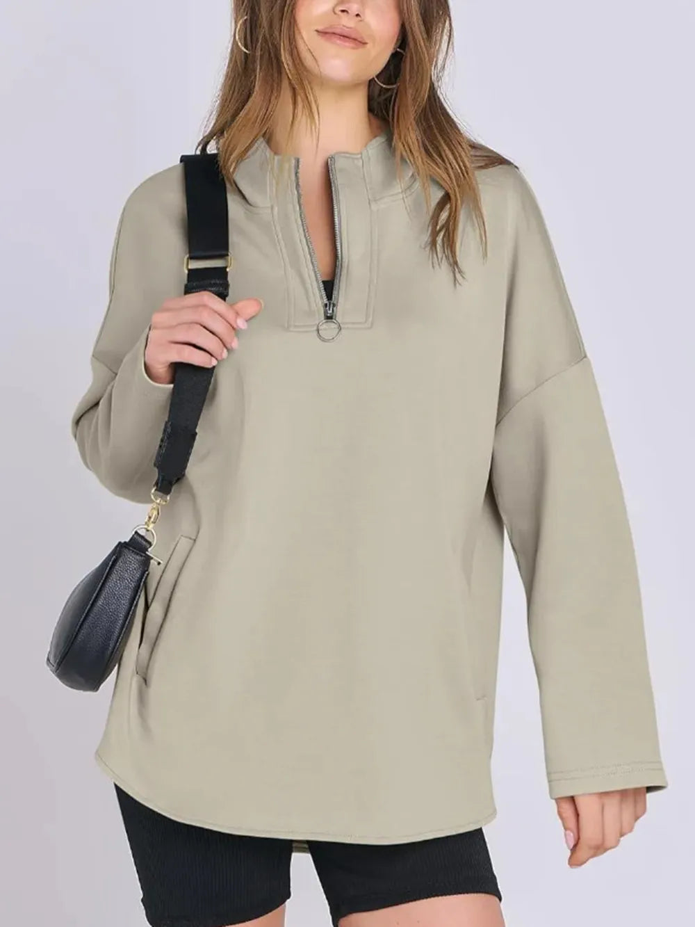 Quarter Zip Long Sleeve Hoodie - Korvel