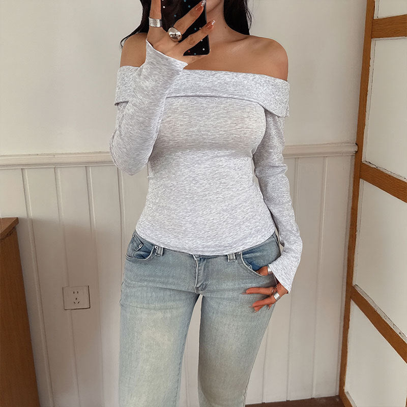 Slim Fit Spicy Girl One-Shoulder Top for Women - Korvel