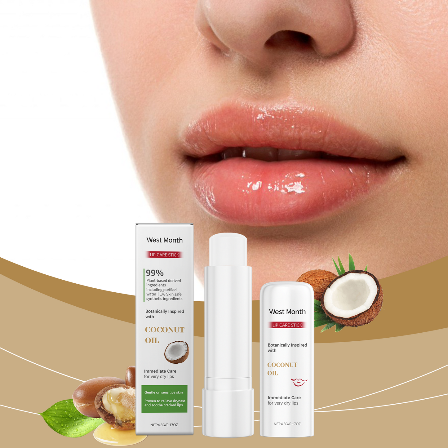 Moisturizing Lip Balm Coconut Oil Shea Butter Lip Balm Moisturizes Your Lips For A Long Time - Korvel