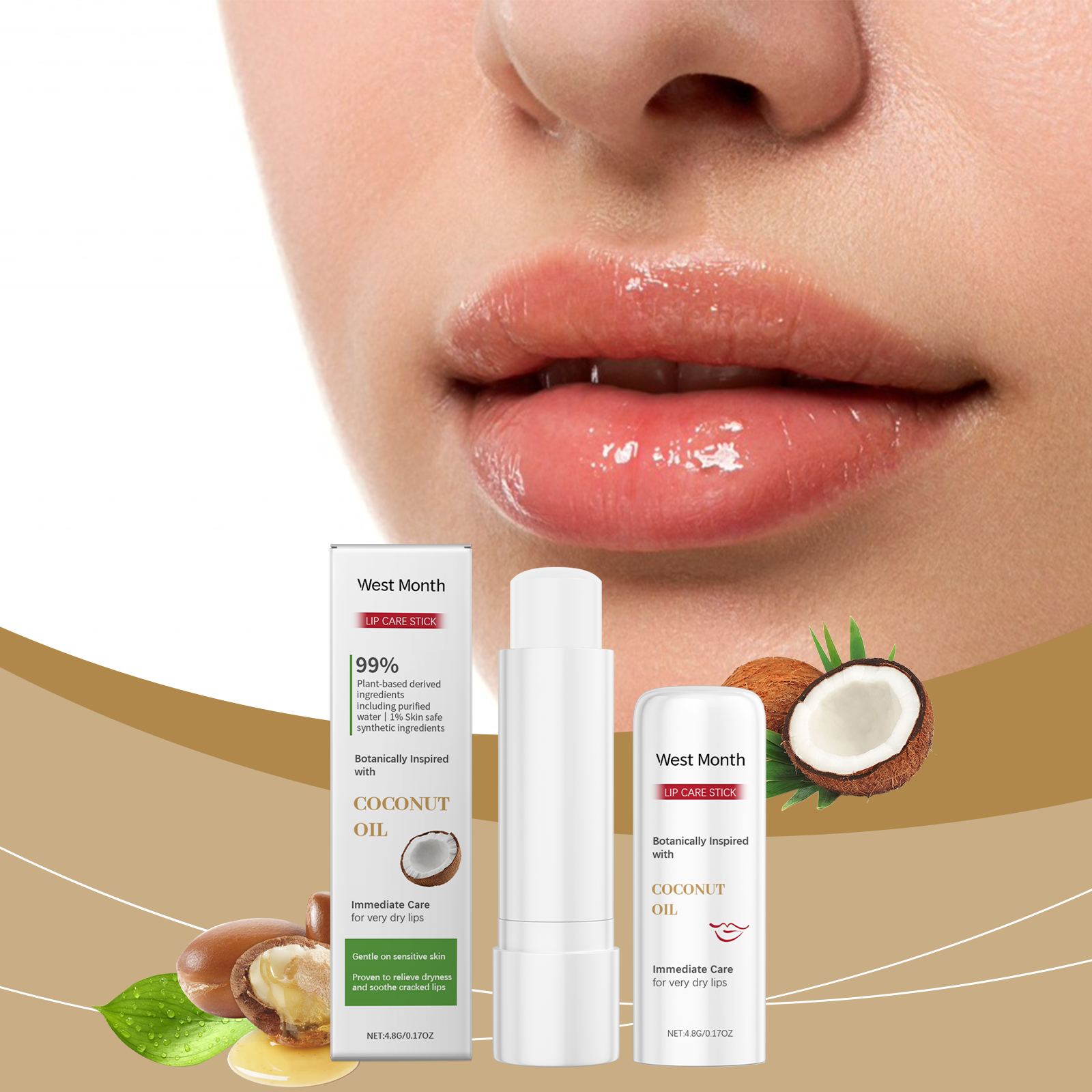 Moisturizing Lip Balm Coconut Oil Shea Butter Lip Balm Moisturizes Your Lips For A Long Time - Korvel