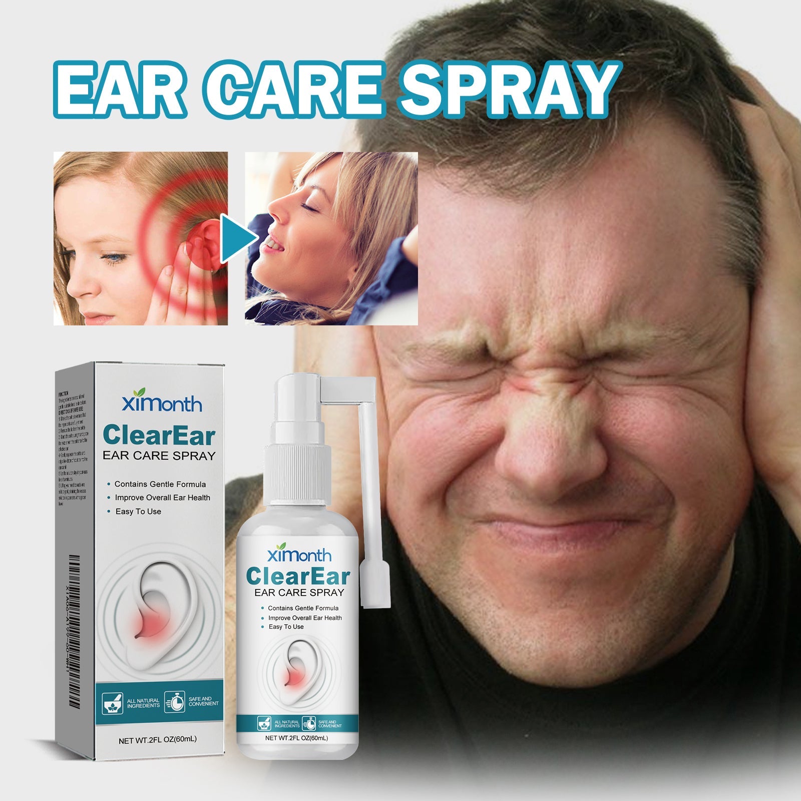 Tinnitus Care Spray For Lightheadedness, Tinnitus, Back And Ear Discomfort - Korvel