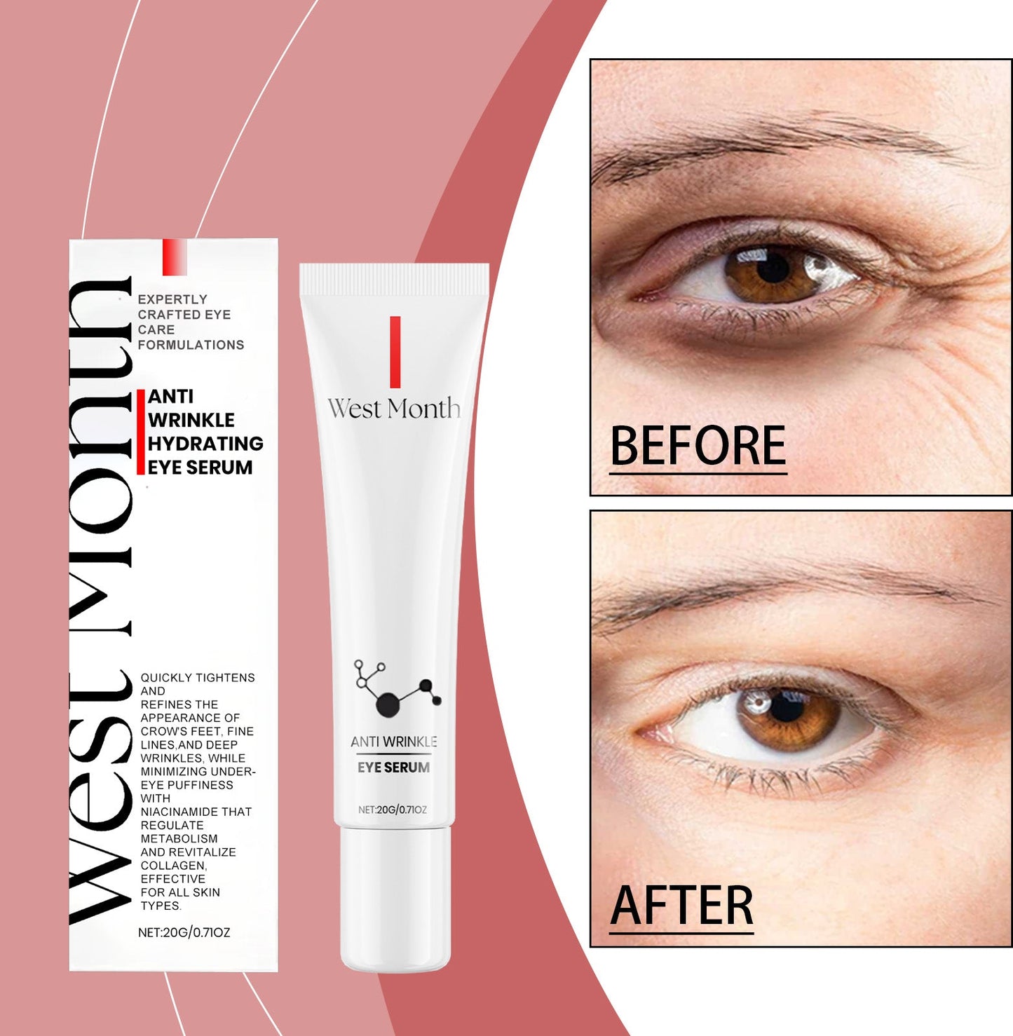 Moisturizing And Firming Eye Cream, Moisturizing And Brightening Eye Repair And Reducing Dry Lines Eye Cream - Korvel