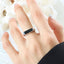 Exaggerated Geometric Glazed Element Ring