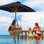 Portable Beach Umbrella Hook: 4-prong, universal for hats, bags, clothes; fits camping/beach umbrellas. - Korvel