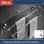 304 stainless steel towel rack, non perforated, bathroom towel double pole hanging rack, household towel rack - Korvel