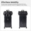 Luggage Set 4 pcs (20"/24"/29"/Travel Bag), PC+ABS Durable Lightweight Luggage with Collapsible Cup Holder TSA Lock, Black - Korvel
