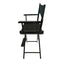 Casual Home Director's Chair, Black Frame/Black Canvas,Suitable for adults, foldable style, 2pcs/set populus - Korvel