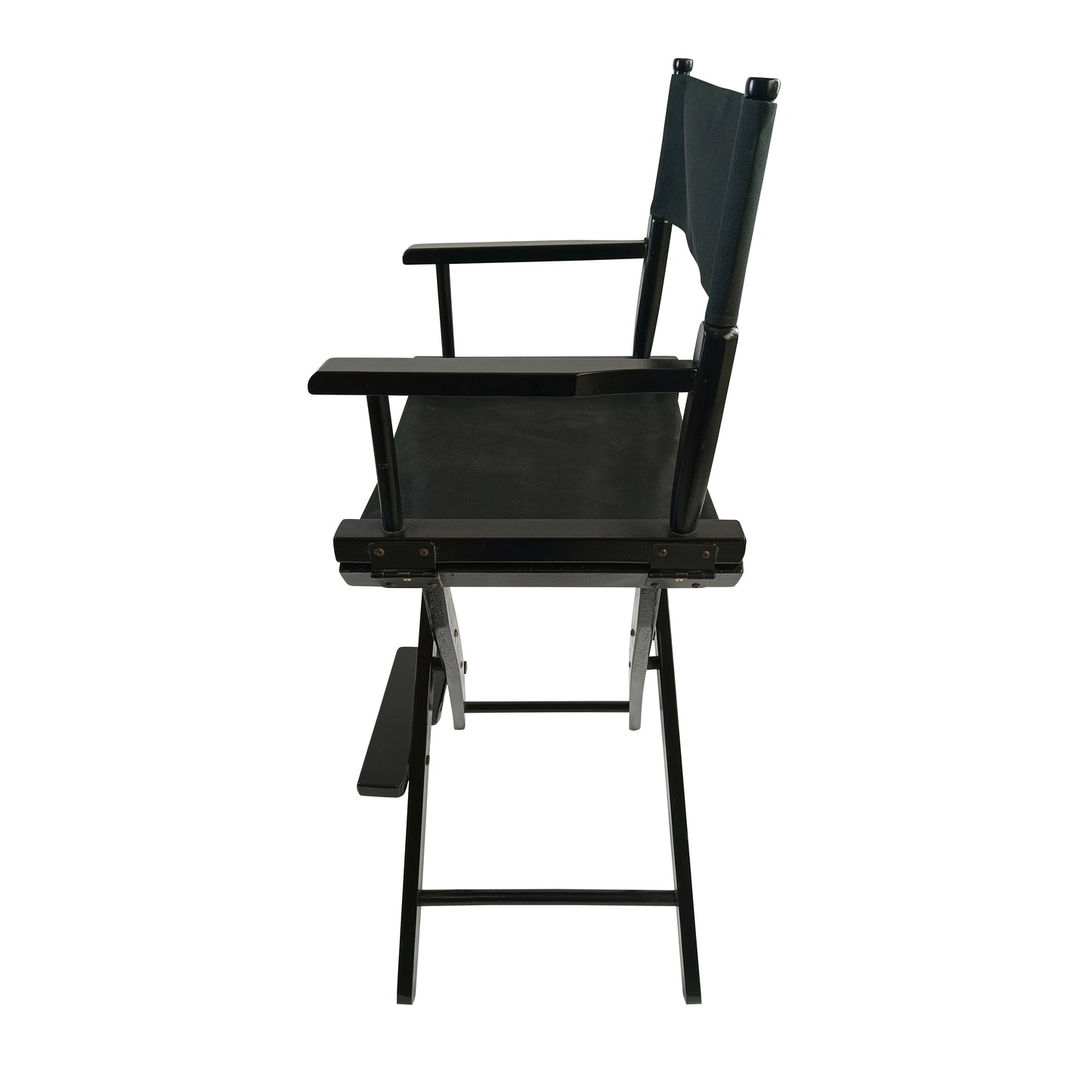 Casual Home Director's Chair, Black Frame/Black Canvas,Suitable for adults, foldable style, 2pcs/set populus - Korvel