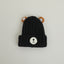 Autumn and winter children warm knitted hat cute bear candy color woolen hat Korean male and female baby warm hat trend - Korvel
