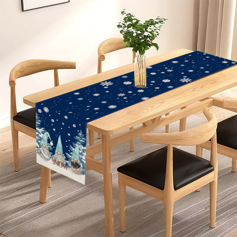 Dwarf Christmas Table Flag Living Room Festival Tablecloth Home Cabinet Decoration Tablecloth Mat Tea Flag - Korvel