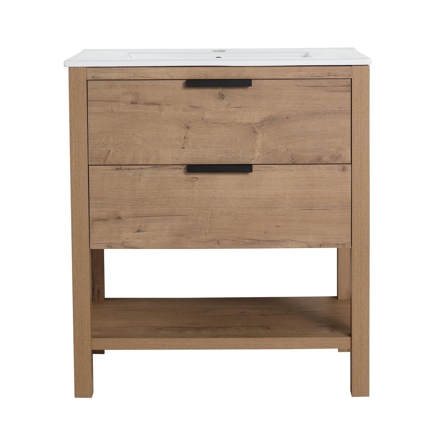 30 Inch Bathroom Vanity Plywood With 2 Drawers-BVB01030IMO-BL9075B - Korvel