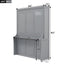 Queen Size Murphy Bed with a Shelf, Gray - Korvel