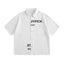 Chemise décontractée à manches courtes avec imprimé alphabet pour homme