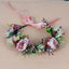 Vintage flower wreath autumn pine cone handmade simulation flower bridal hair accessory Hanfu headwear female - Korvel