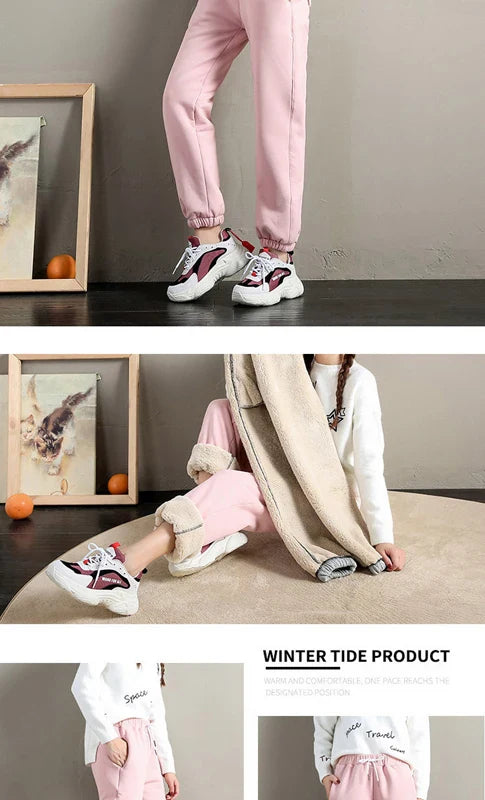 Pantalones de chándal harem lujosos y cómodos con cordón