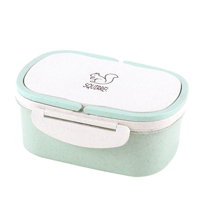 Premium Wheat Straw Bento Lunch Box - 2 Layer Design