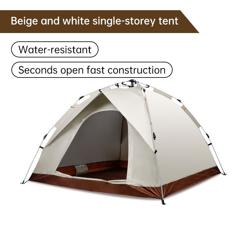 Premium Automatic Pop-Up Camping Tent - Beige