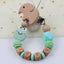 Cartoon frog silicone pacifier chain baby beech tooth glue chain toy anti-drop chain - Korvel