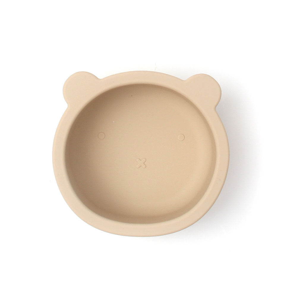 Children's tableware baby bowl children's silicone suction cup bowl bear food supplement bowl - Korvel