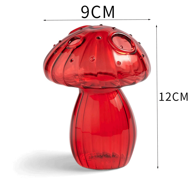 Vase en verre champignon élégant pour la décoration intérieure