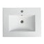 Basin de lavabo en céramique blanche premium de 24 pouces