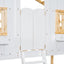 Twin over Twin House Bunk Bed with Roof , Window, Window Box, Door , with Safety Guardrails and Ladder, Natural/White - Korvel