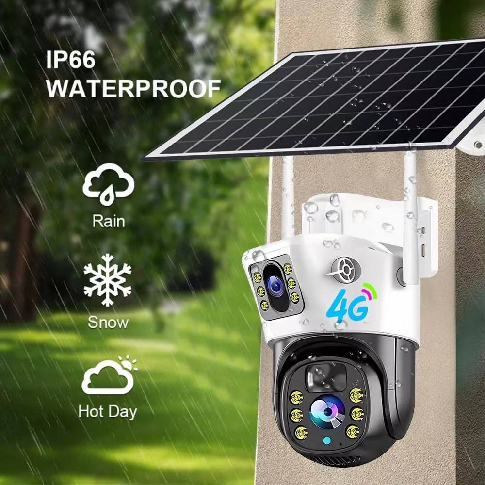 Cámara Solar 4G V380PRO - Seguridad en el Hogar de 4MP con Doble Lente