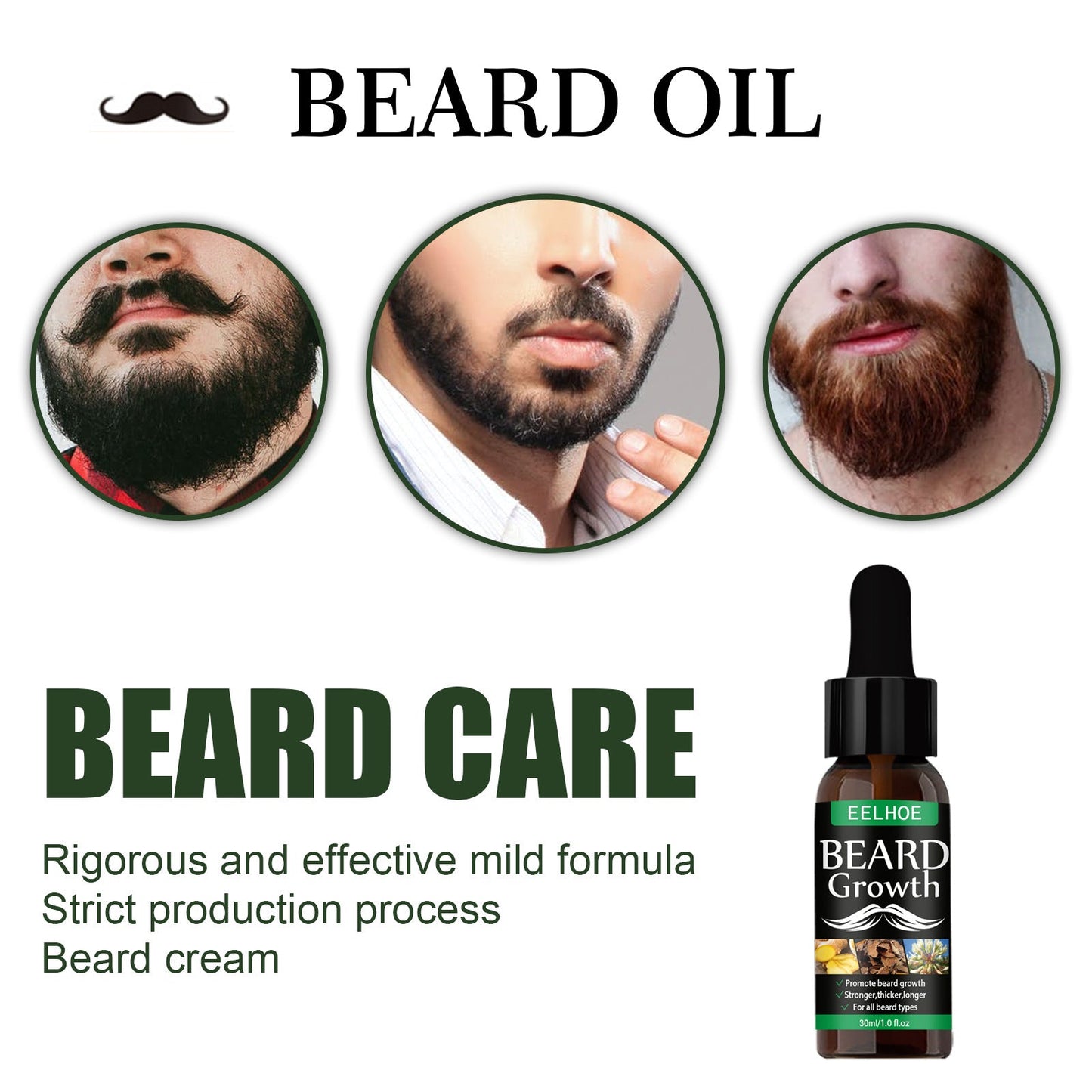 Spray d'huile à barbe nourrissant pour des poils faciaux sains