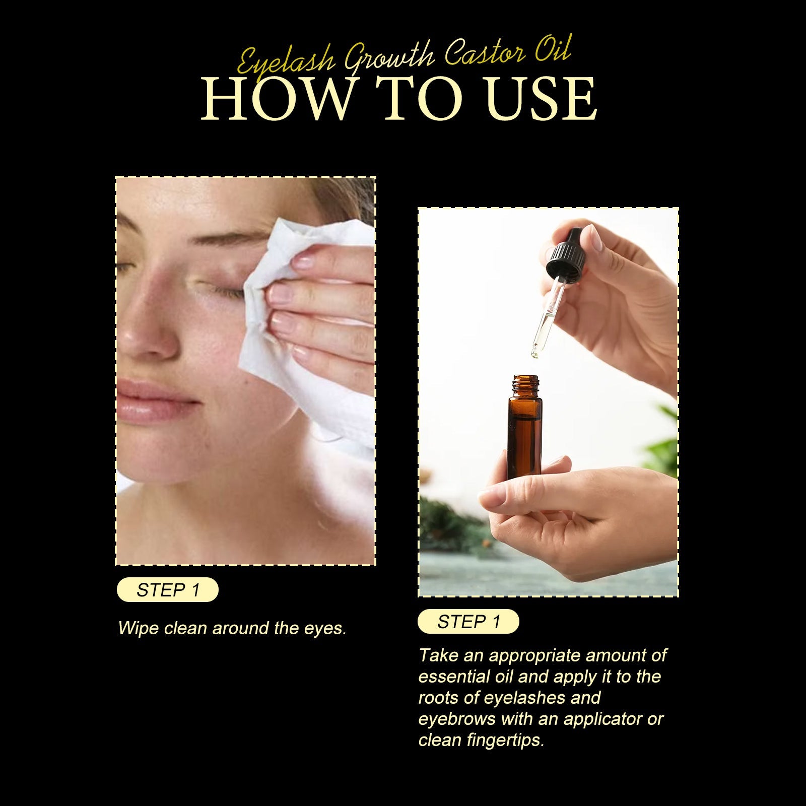 Castor Oil Mascara, Thickening & Moisturizing Natural Long Jet Black Curling Mild Mascara - Korvel