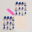 Cross-border palace style diamond wearable nail patches long gold foil nail polish wearable nail patches - Korvel