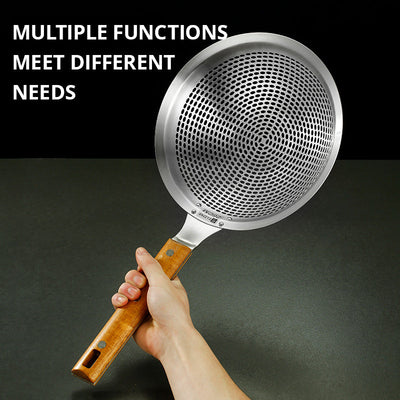 Large Stainless Steel Oil Strainer, Commercial Oil Strainer, Lo Mein Strainer, Oil Leak Strainer, Household Lo Mein Strainer - Korvel